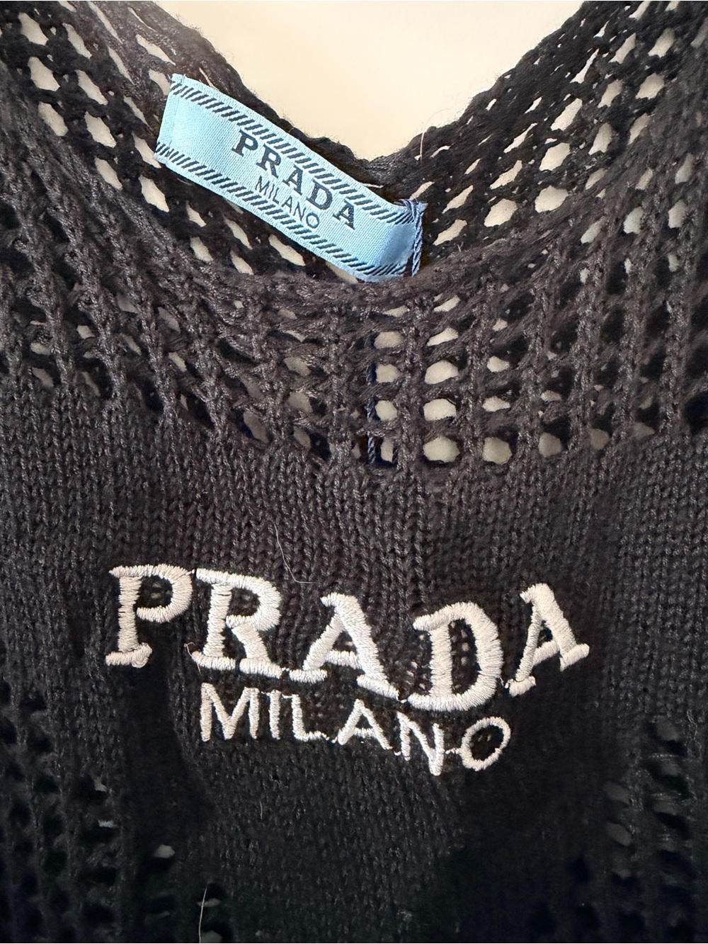 Black Open-Knit Tank Top - Picture 4 of 5